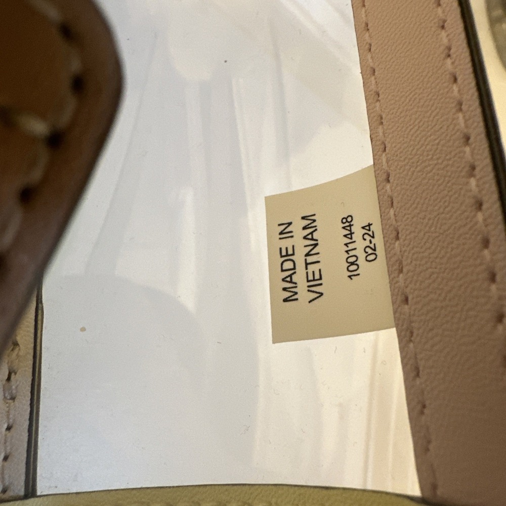 Tory Burch Blake Clear Logo Mini Shopper Crossbody Tote Bag Green Trim Concert - Picture 15 of 16